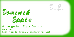 dominik epple business card